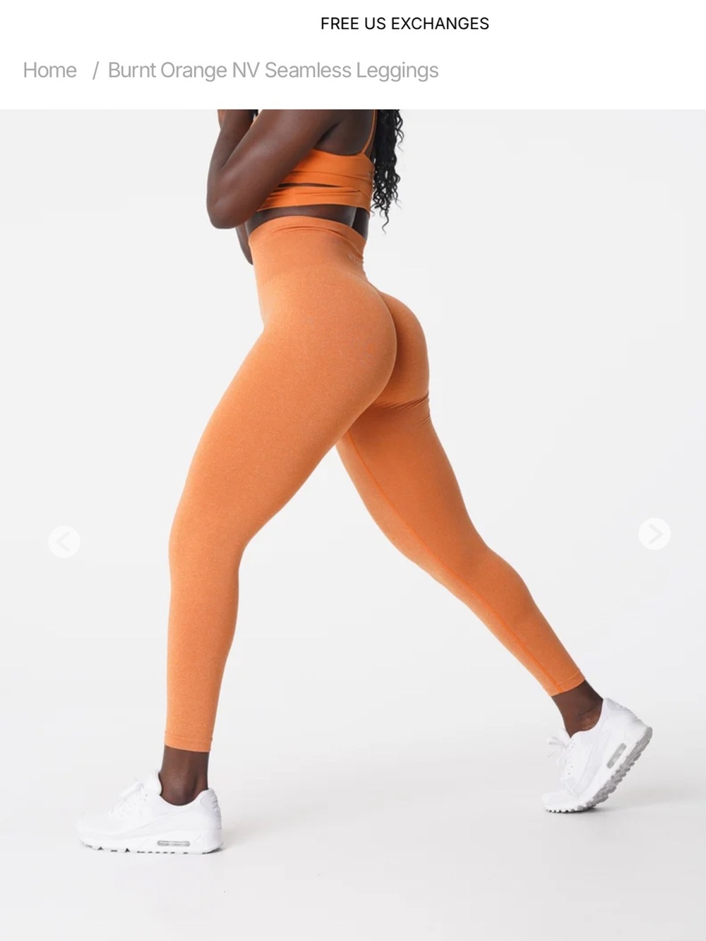 NVGTN Burnt Orange Seamless High-Waist Leggings